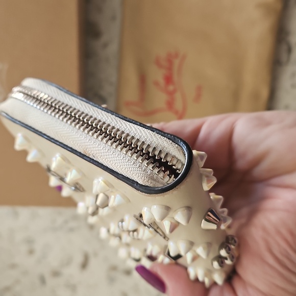 Christian Louboutin Panettone Gray Embellished Long Wallet Full Inclusion - Picture 4 of 14